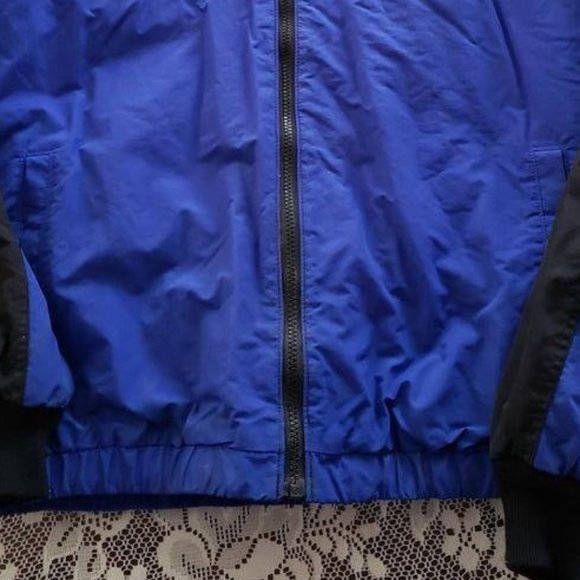 Vintage Polaris Winter Snowmobile Jacket Black Blue Medium - Picture 4 of 8